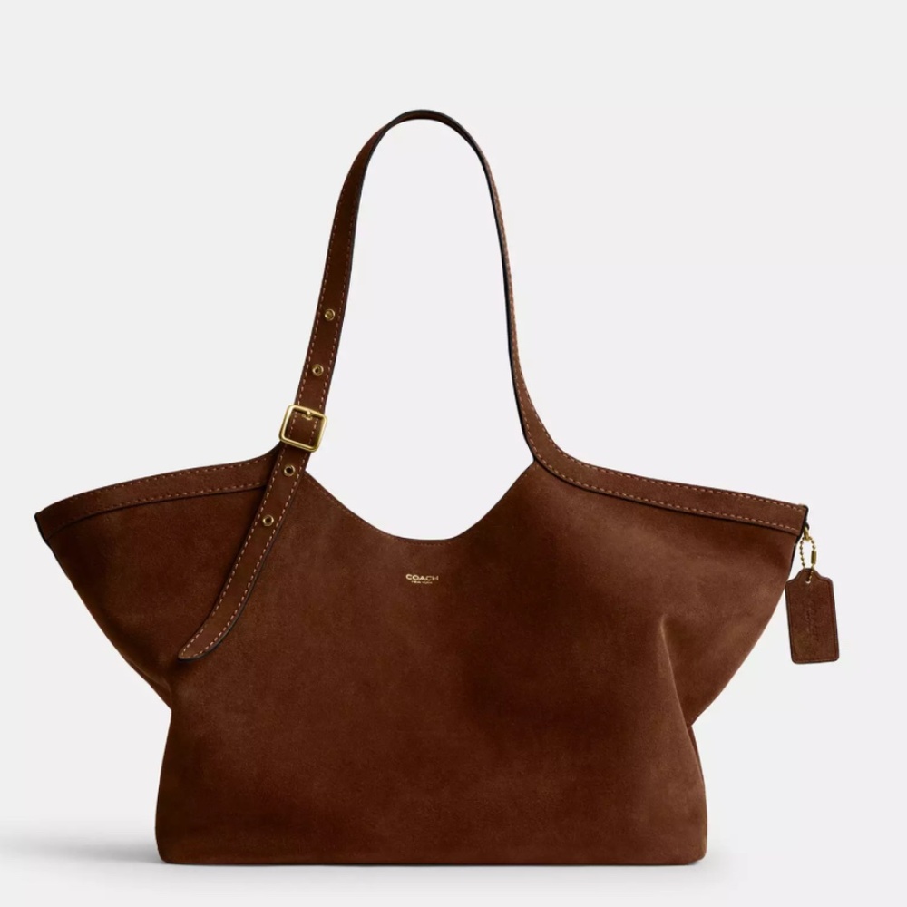 Coach Brown Suede Shoulder Bag